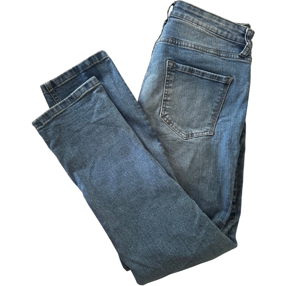 Boston Proper Women’s Jeans Size 10 Straight Leg Blue Denim Mid Rise Stretch